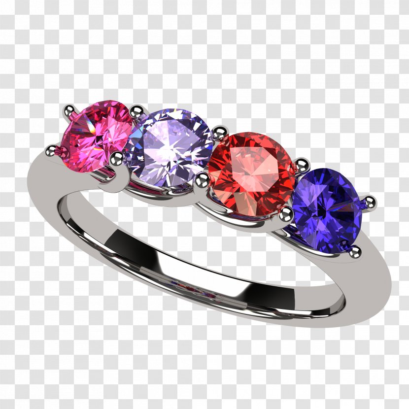 Ruby Engagement Ring Amethyst Birthstone Transparent PNG