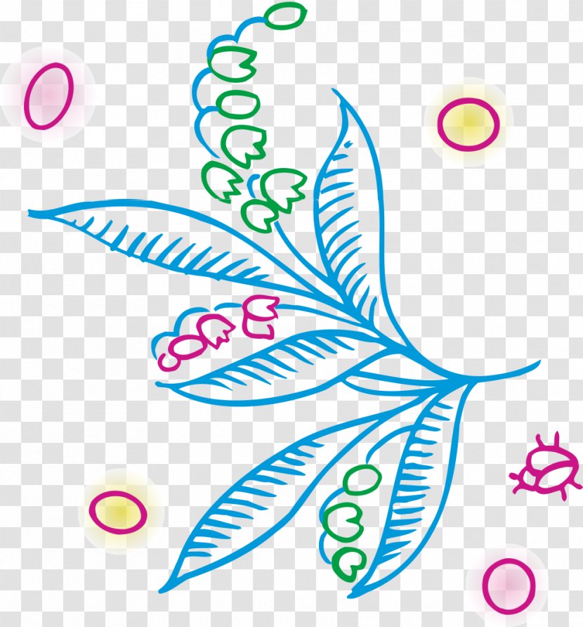 Leaf Stroke Lily Of The Valley - Painting - Color Pea Pods Transparent PNG