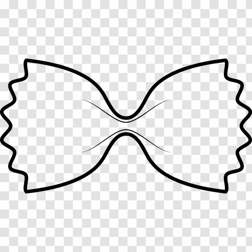 Pasta Bow Tie Coloring Book Drawing Noodle - Neck - Black Drinking Illustration Transparent PNG