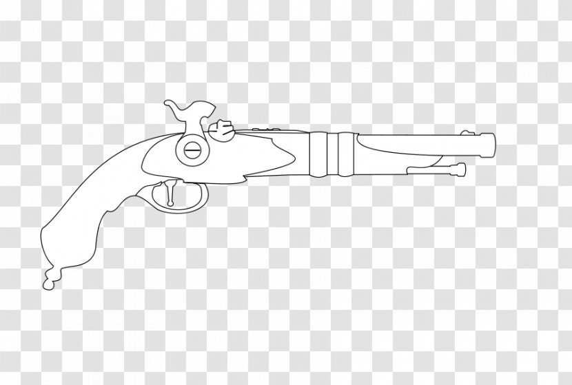 Line Art Weapon White Finger - Drawing - Musket Cliparts Transparent PNG