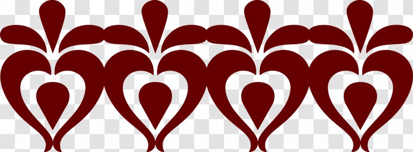 Motif Ornament Heart Hungarian Pattern - Cartoon Transparent PNG