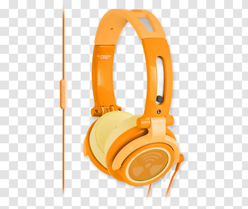 Headphones Microphone EarPollution Cs40s Chromatone With Mic - Audio Signal - Orange IFrogz YellowHeadphones Transparent PNG