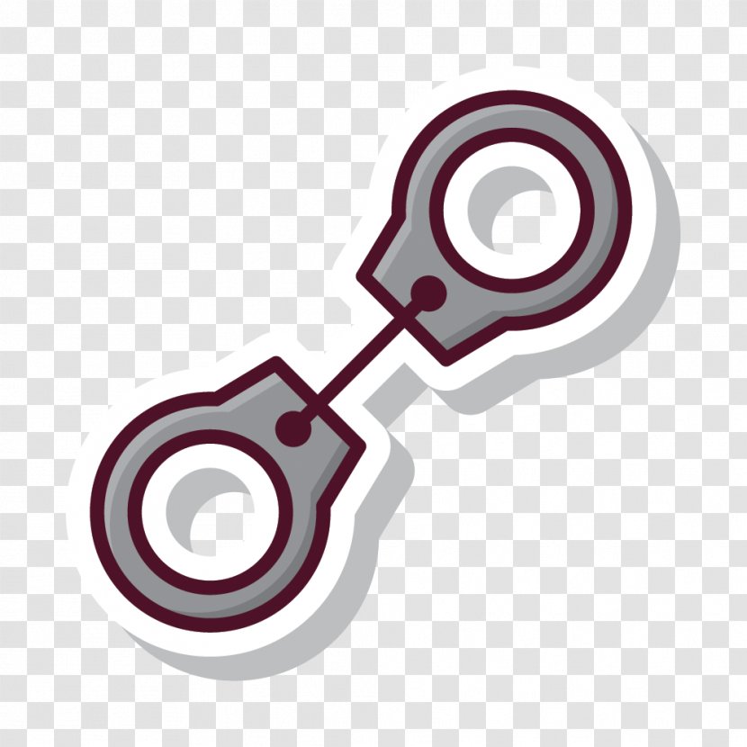 Euclidean Vector Handcuffs - Flat Material Transparent PNG