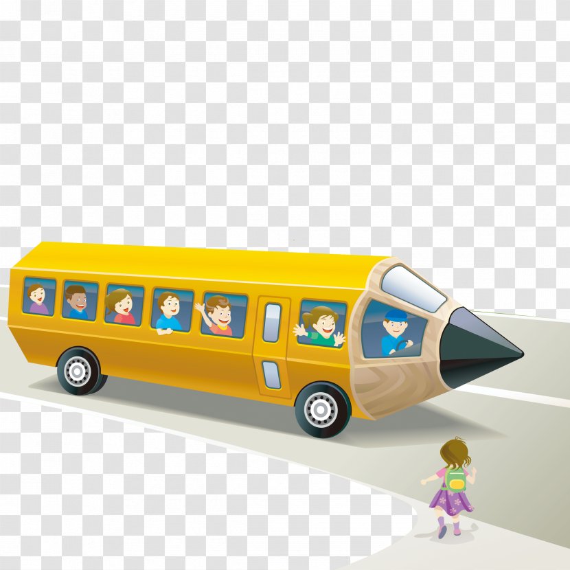 School Bus Drawing Pencil - Royaltyfree Transparent PNG