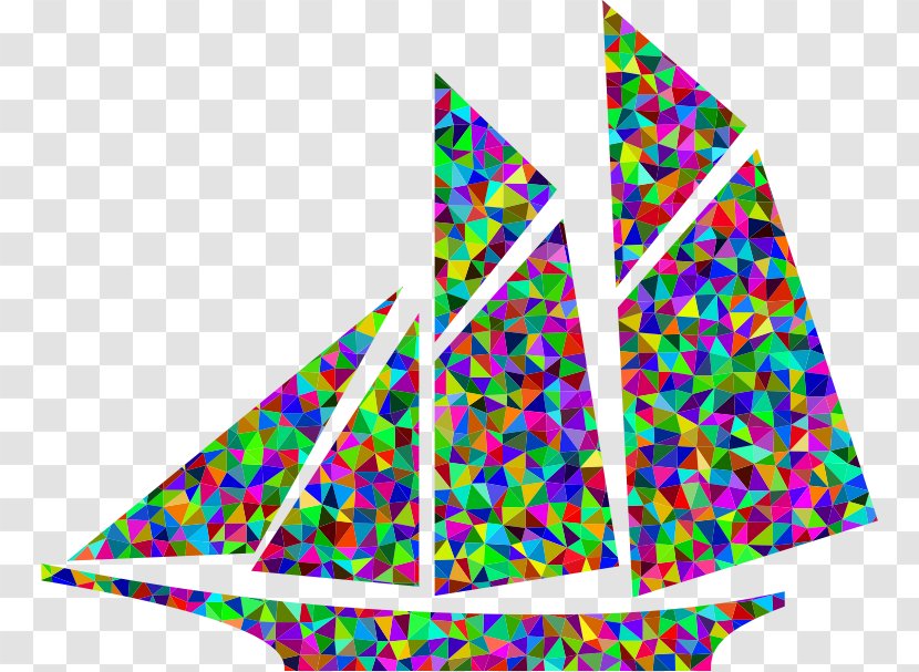 Sailboat Silhouette Sailing Clip Art - Yacht - Low Poly Transparent PNG