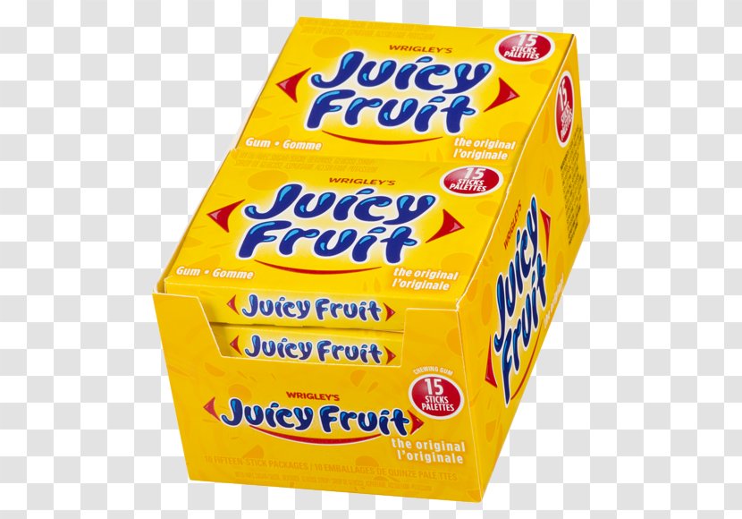 Chewing Gum Juicy Fruit Junk Food Tutti Frutti Transparent PNG