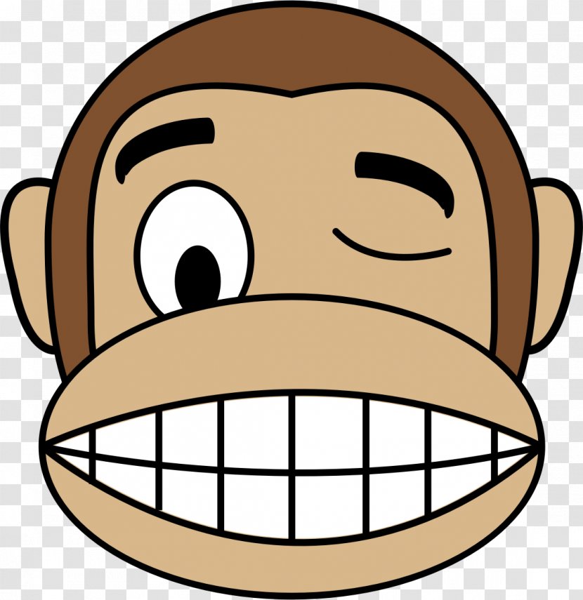 Clip Art - Smile - Monkey Face Transparent PNG