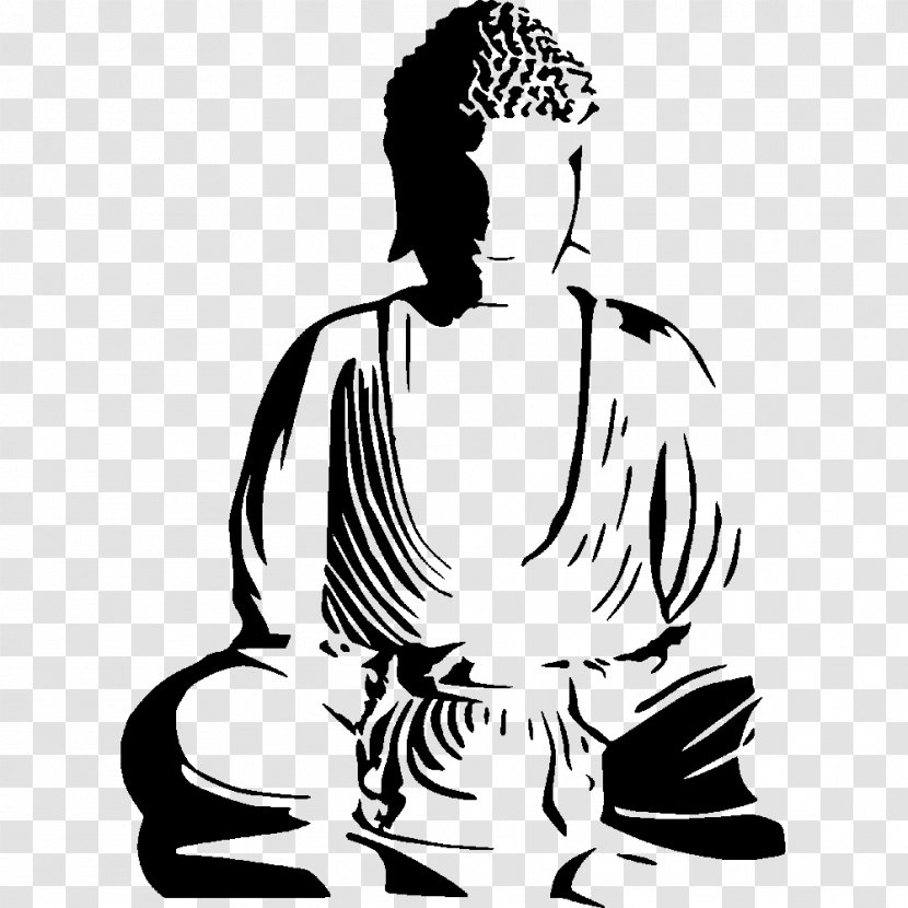 Buddhism Stencil Golden Buddha Drawing Wall Decal - Tree Transparent PNG
