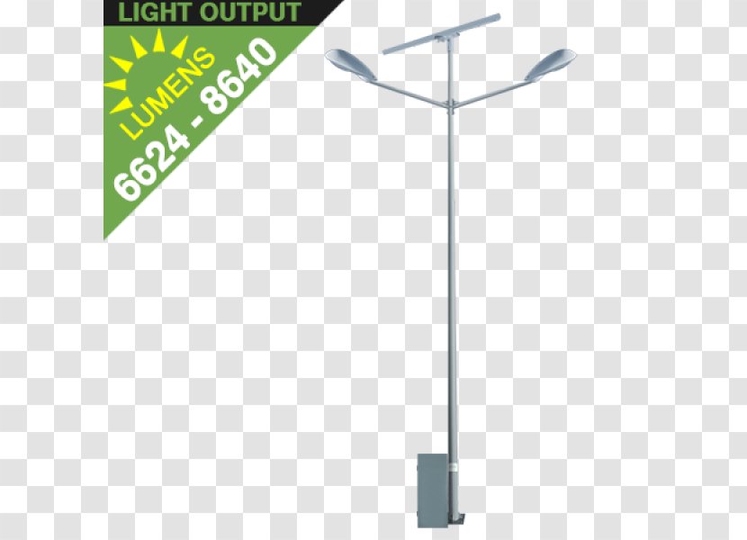 Solar Street Light LED Lighting - Lamp - Streetlight Transparent PNG