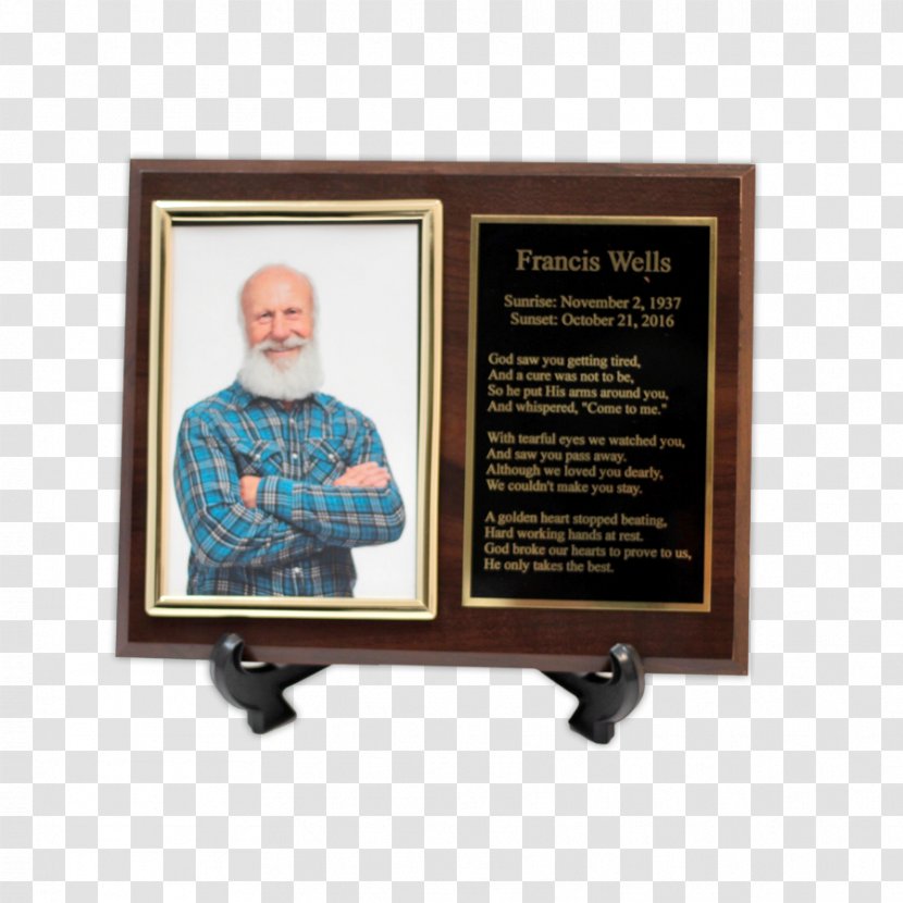 Urn Picture Frames Engraving Commemorative Plaque Cremation - Hardwood Transparent PNG