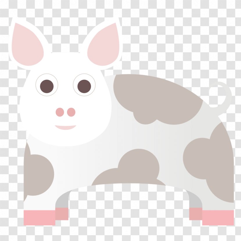 Domestic Rabbit Easter Bunny Pig Whiskers Dog - Like Mammal - Vector Transparent PNG