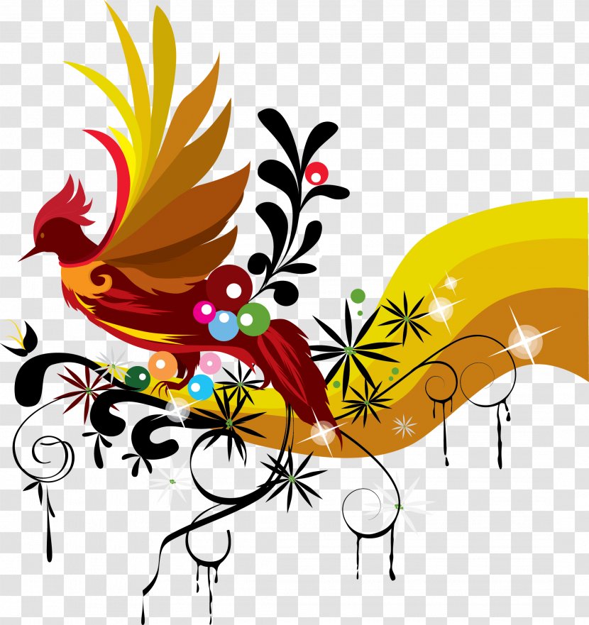 Drawing Illustration - Silhouette - Phoenix Vector Transparent PNG