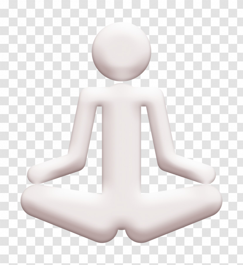 People Icon Yoga Icon Person Silhouette In Meditation Posture In Spa Icon Transparent PNG