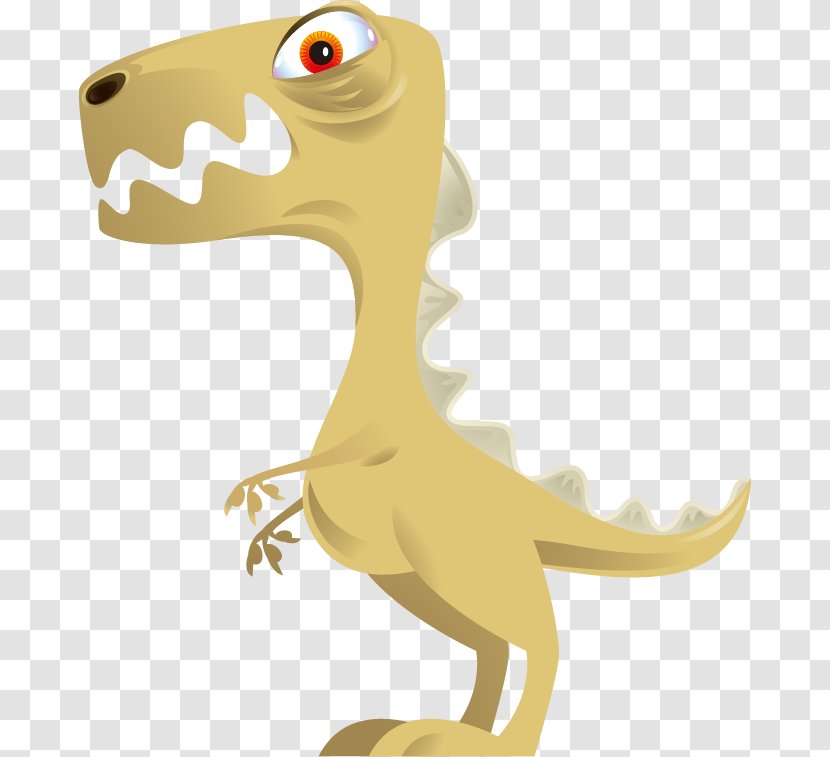 Velociraptor Cartoon Dinosaur Illustration - Drawing - Vector Transparent PNG