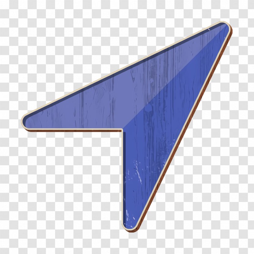 App Icon Arrow Interface - Cobalt Blue - Table Triangle Transparent PNG