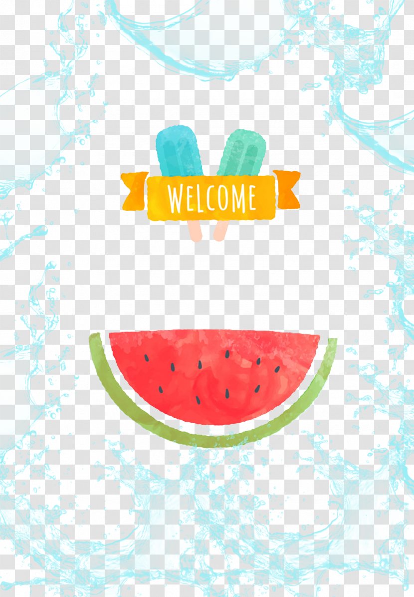 Watercolor Painting Summer Watermelon Clip Art - Citrullus - Ice Cream Transparent PNG