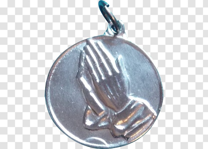 Locket - Jewellery - Sterling Silver Cross With Praying Hands Transparent PNG