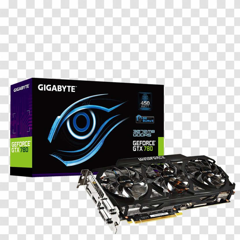 Graphics Cards & Video Adapters Overclock Card GV-N780OC-3GD GeForce GDDR5 SDRAM Gigabyte Technology - Power Supply Transparent PNG