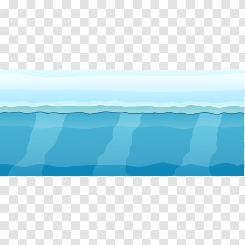 Blue Sky Turquoise Wave Pattern - Rectangle - Ice Transparent PNG
