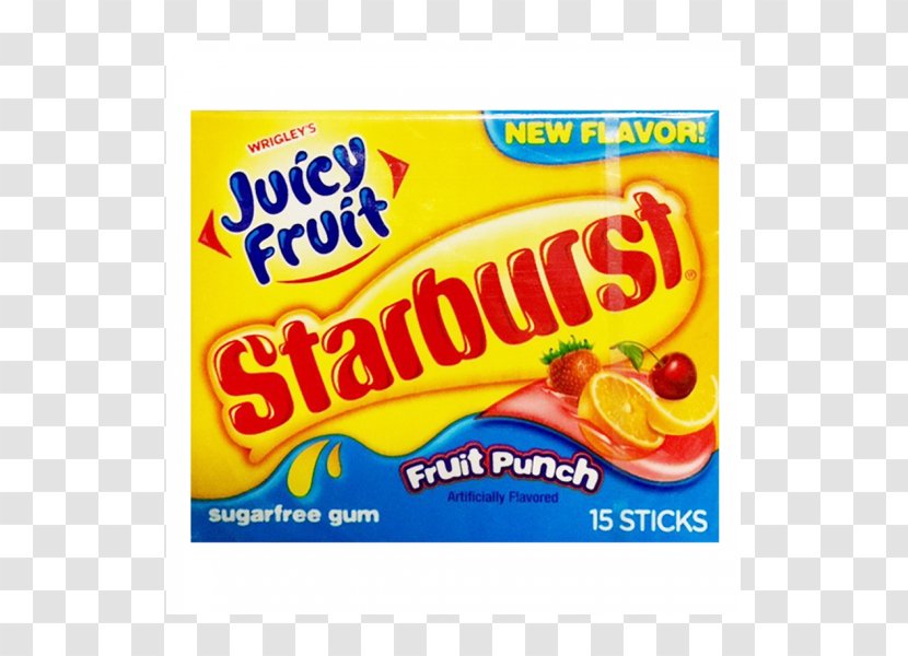 Chewing Gum Juicy Fruit Starburst Wrigley Company Candy - Bubble Transparent PNG