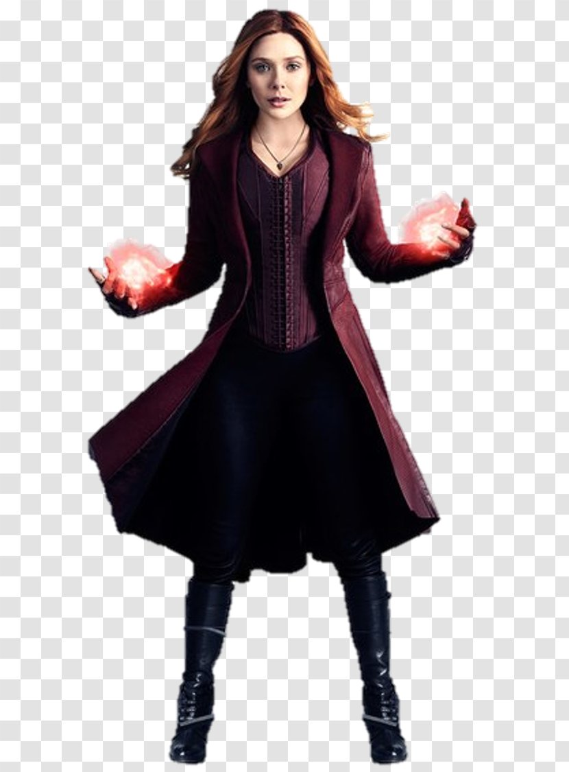 Elizabeth Olsen Wanda Maximoff Avengers: Infinity War Hulk Quicksilver - Coat Transparent PNG