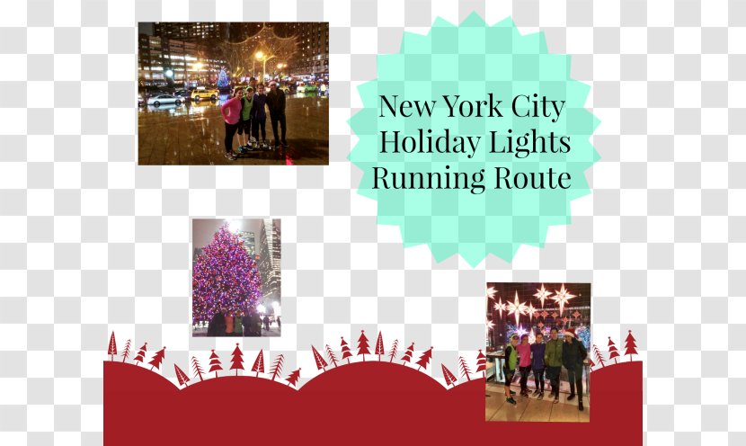 Post-it Note Advertising Public Relations Collage Christmas Tree - Brand - Nyc Marathon Route Transparent PNG