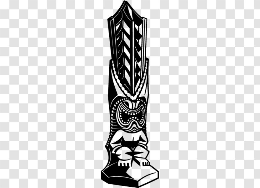 Tiki Culture Bar Clip Art - Library - Black And White Transparent PNG
