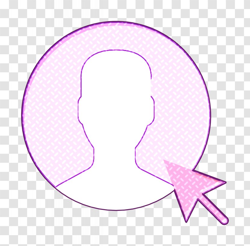 User Icon Interaction Assets - Purple - Magenta Pink Transparent PNG