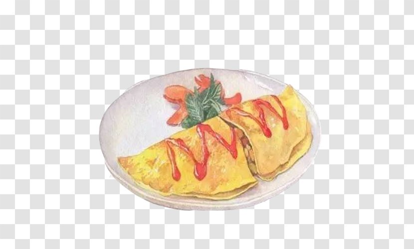 Tomato Juice Omurice Breakfast Fried Rice Vegetarian Cuisine - Food - Hand Painting Material Picture Transparent PNG