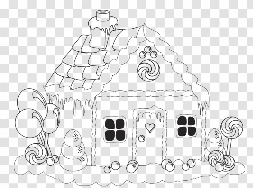 Gingerbread House Lollipop Coloring Book Candy Cane - Child Transparent PNG
