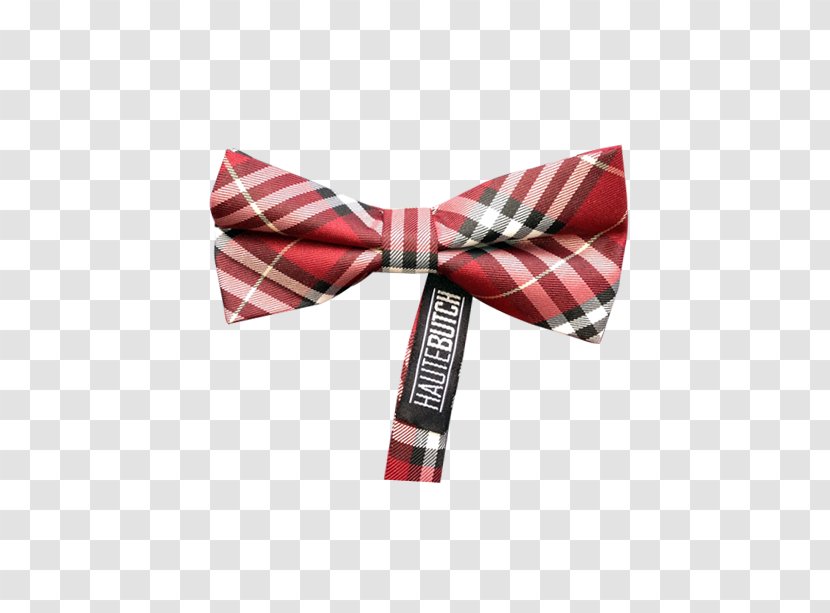 Bow Tie Tartan - Red Transparent PNG