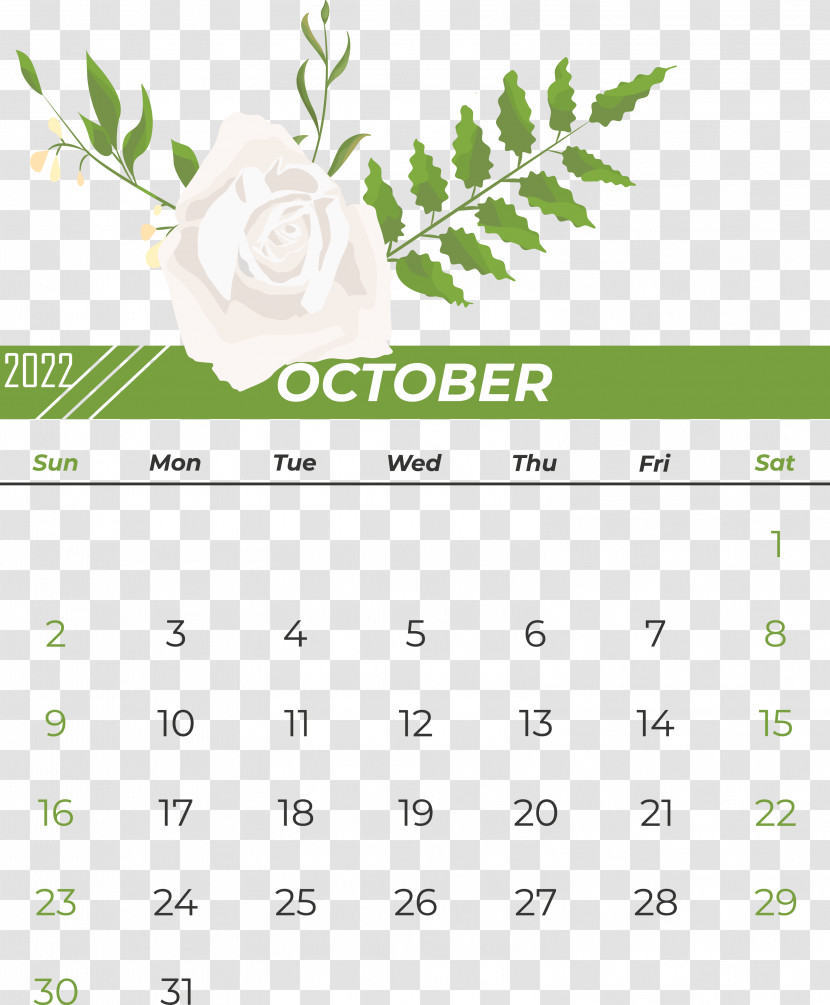 Flower Leaf Calendar Font Green Transparent PNG