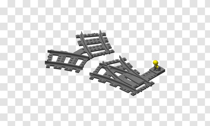 Lego Trains Rail Transport Track Wye - Curved Railroad Switch Transparent PNG