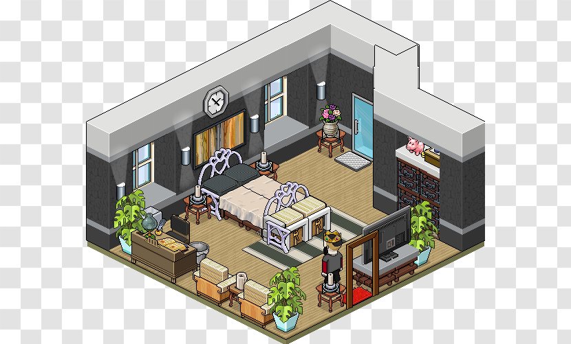 Habbo Apartment House Real Estate Living Room Transparent PNG
