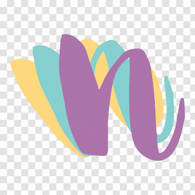 Text Logo Violet Line Font Transparent PNG