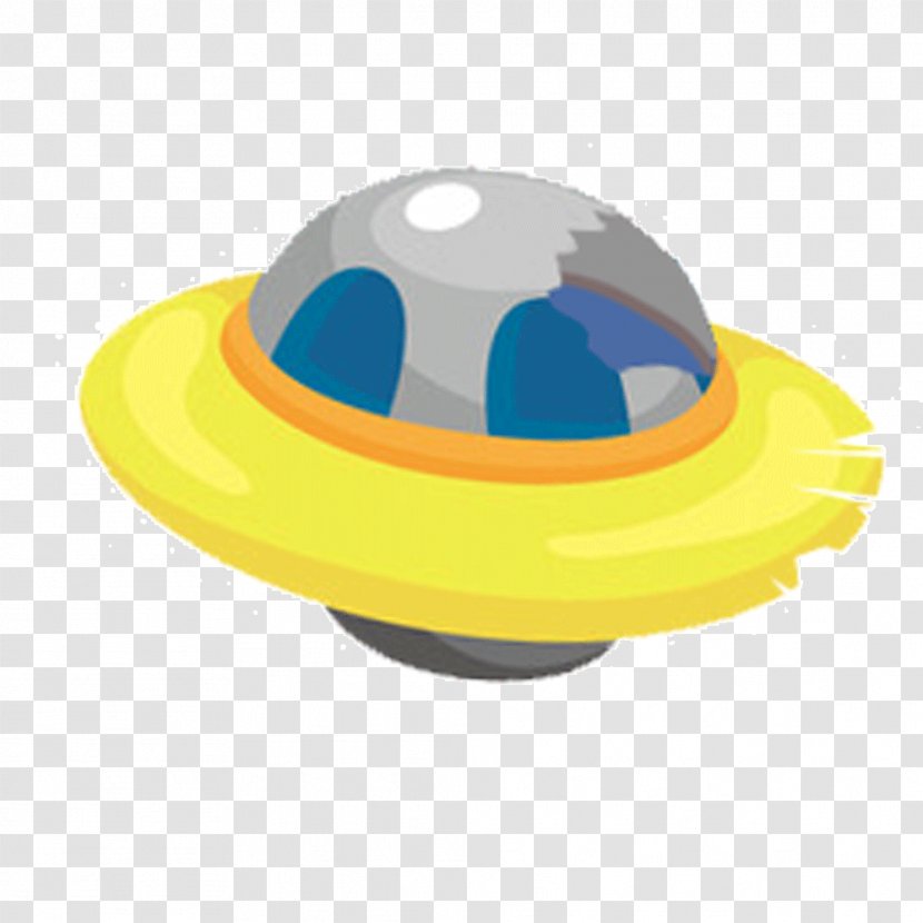 Unidentified Flying Object Saucer Cartoon - Yellow - UFO Transparent PNG