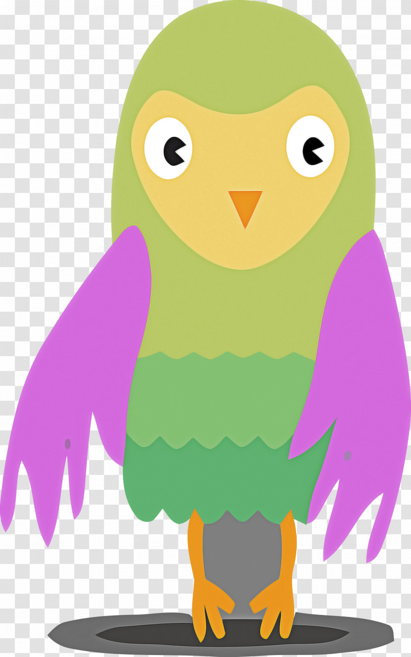 Bird Cartoon Owl Bird Of Prey Beak Transparent PNG