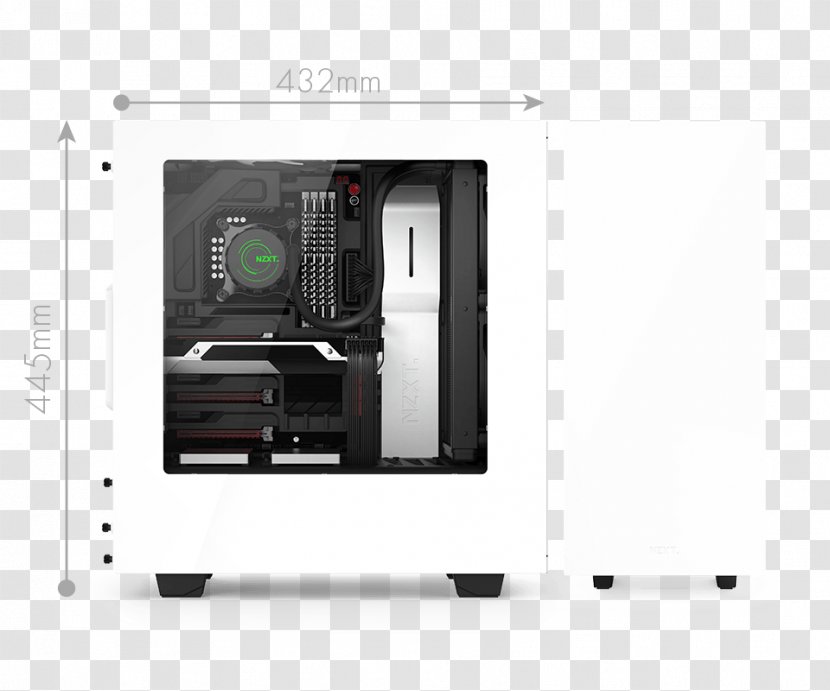 Computer Cases & Housings Power Supply Unit Nzxt ATX Personal - Display Device Transparent PNG