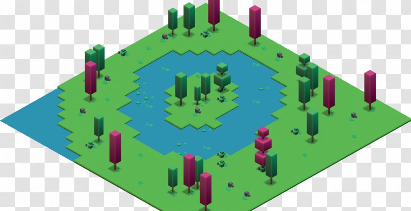 Isometric Graphics In Video Games And Pixel Art Tile-based Game Monument Valley - Grass - Island Transparent PNG