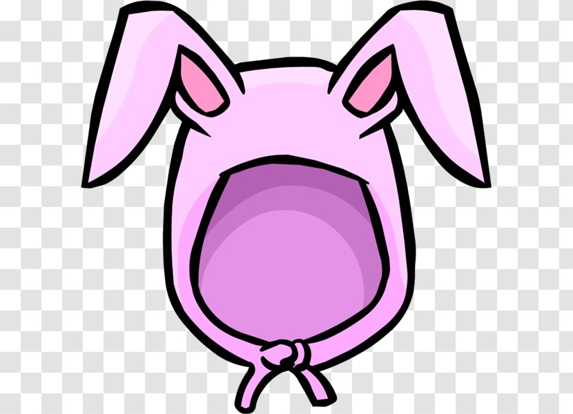 Club Penguin Easter Bunny Rabbit Ear Clip Art - Magenta - Hat Cliparts Transparent PNG