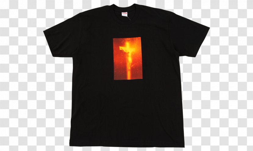 T-shirt Supreme Piss Christ Tee Black Color Product - Watercolor Transparent PNG