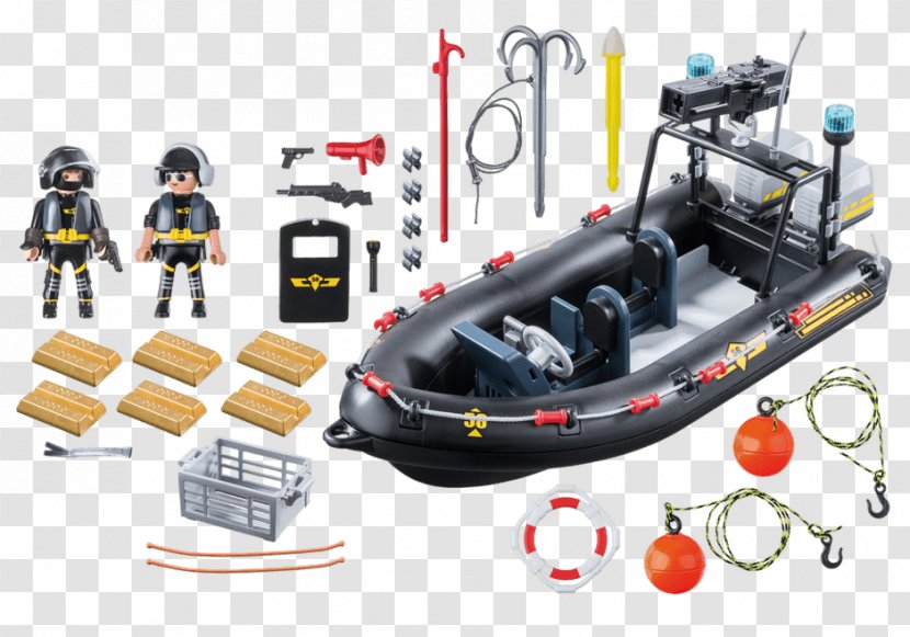 Playmobil 9362 SWAT Boat Underwater Motor PLAYMOBIL Toy Block Sets Police Transparent PNG