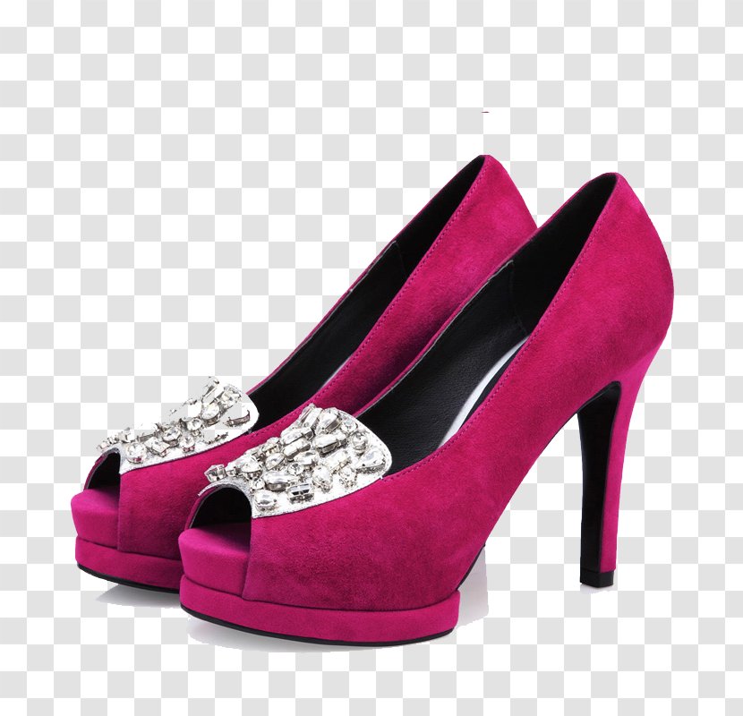 Shoe Designer High-heeled Footwear - Bridal - Pink High Heels Transparent PNG