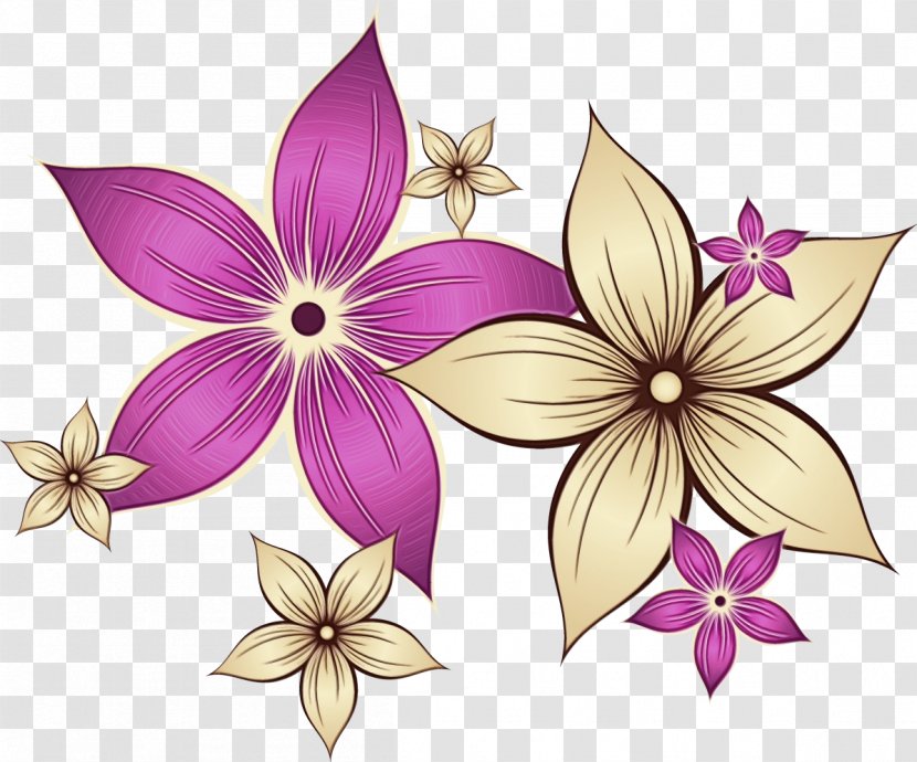 Purple Watercolor Flower - Plants - Wildflower Plant Transparent PNG