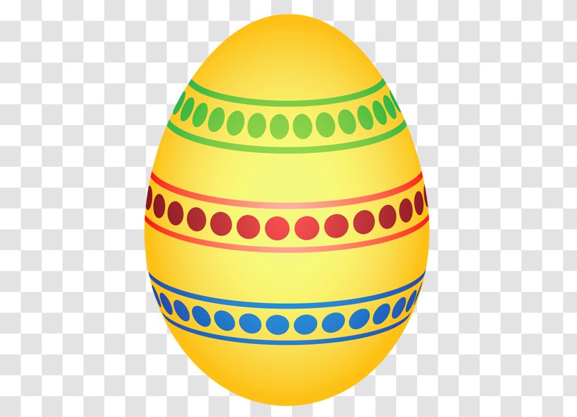 Red Easter Egg Clip Art - Yellow With Bow Transparent PNG