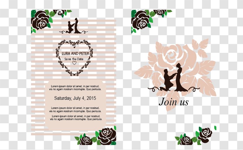 Wedding Invitation Ornament Poster - Flower - Invitations Transparent PNG