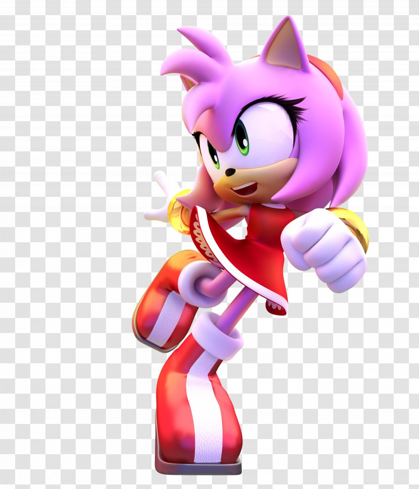 Amy Rose Sonic The Hedgehog Knuckles Echidna Generations Adventure - Watercolor - Becky G Transparent PNG