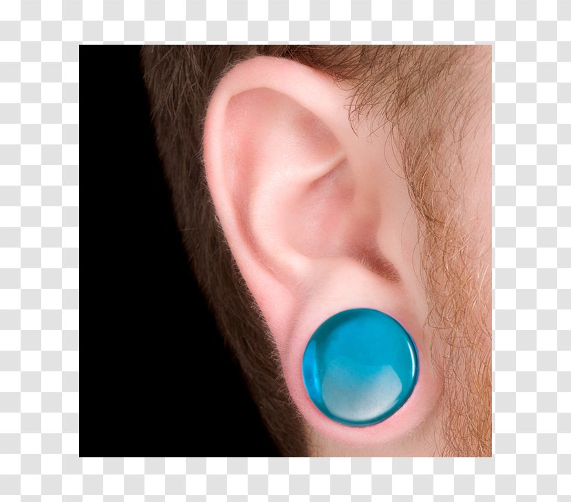 Earring Earplug Glass - Forehead - Ear Transparent PNG
