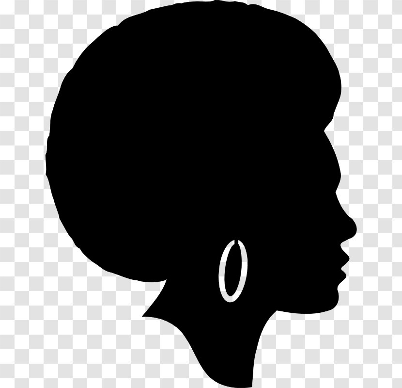 Black Silhouette African American Clip Art - Afro Transparent PNG