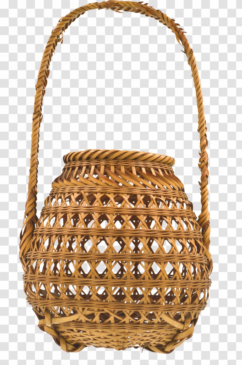 Basket - Storage - With Two Bamboo Baskets Transparent PNG